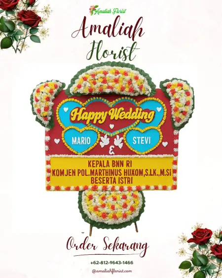 Papan Bunga Pernikahan Titeue